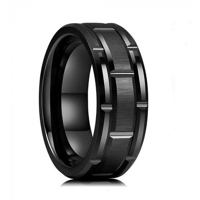 Bague Blacky en tungstène