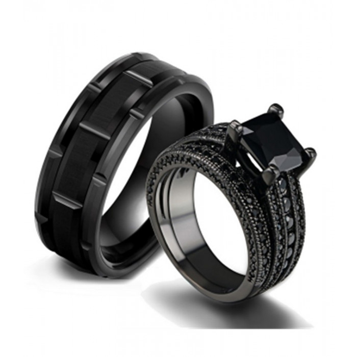 Bague Blacky en tungstène