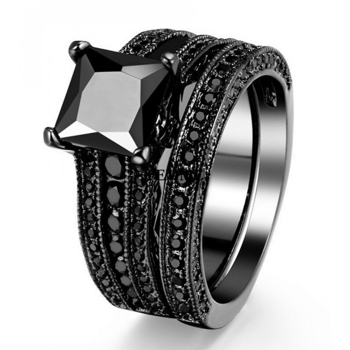 Bague Blacky en tungstène