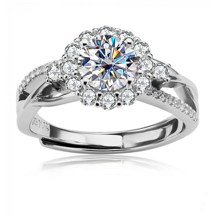 KEYLIA Bague Moissanite femme