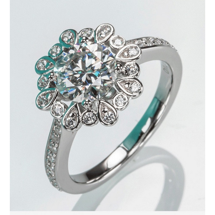 MALKA Bague Moissanite femme