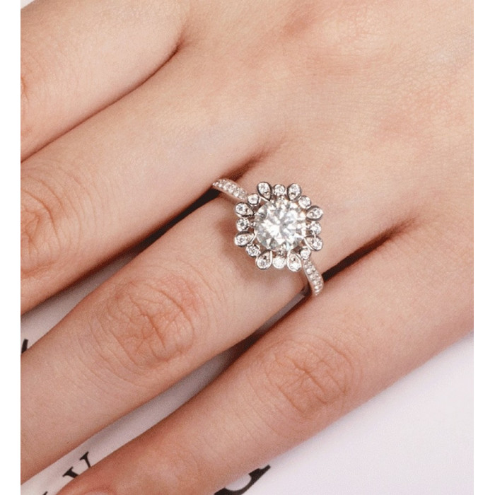MALKA Bague Moissanite femme