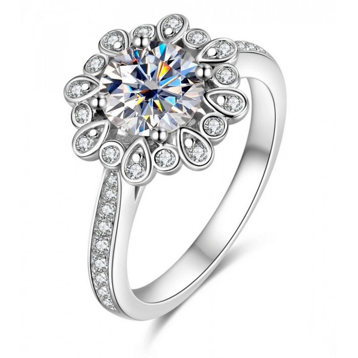 MALKA Bague Moissanite femme