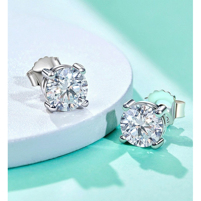 Boucles d'oreilles Moissanite