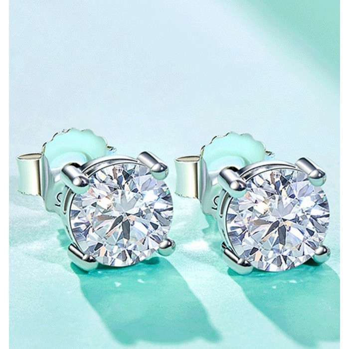 Boucles d'oreilles Moissanite