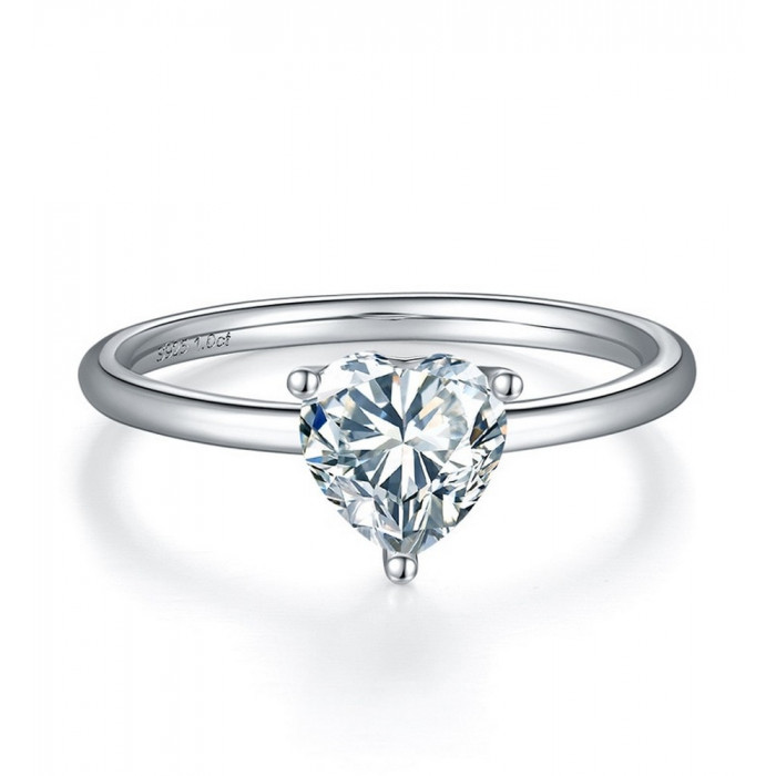 Bague solitaire Moissanite