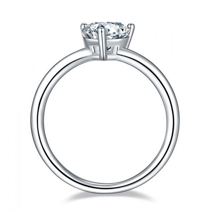 Bague solitaire Moissanite