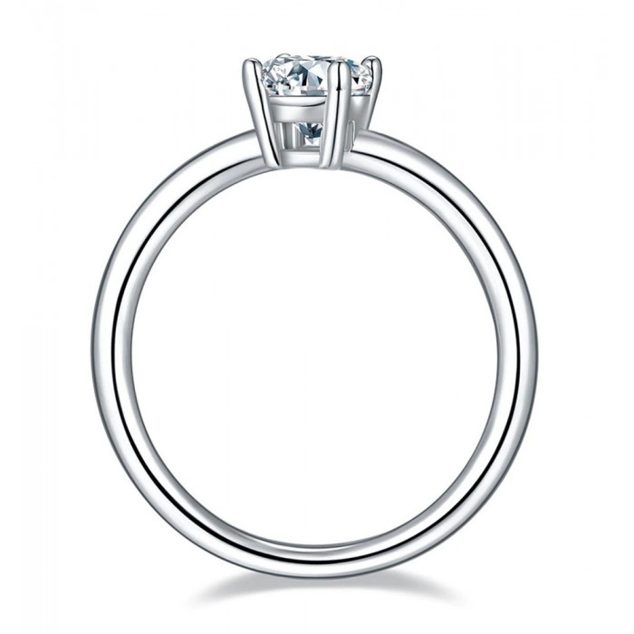 solitaire Moissanite en Argent