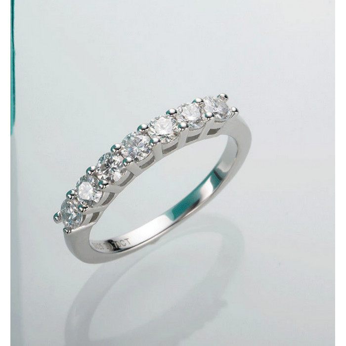 Alliance 7 Moissanites en Argent