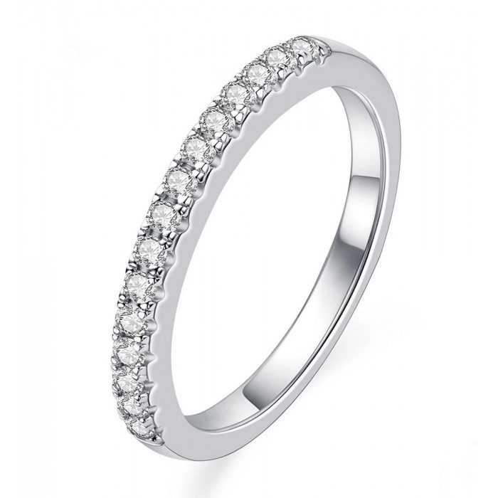 Alliance 15 Moissanites en Argent