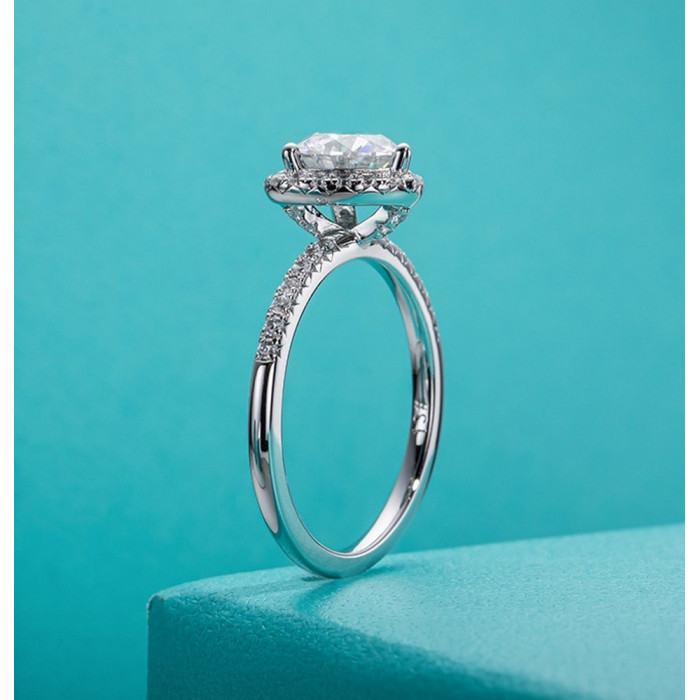 Bague cœur Moissanite femme