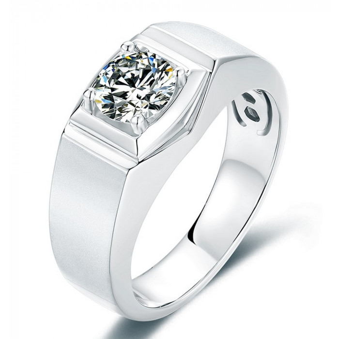 Chevalière Moissanite pour homme