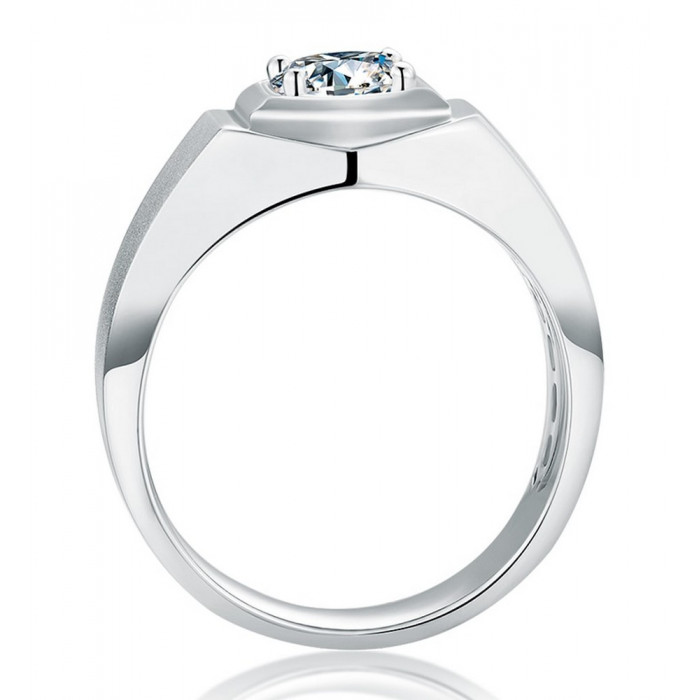Chevalière Moissanite pour homme