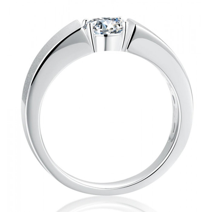 Chevalière solitaire Moissanite