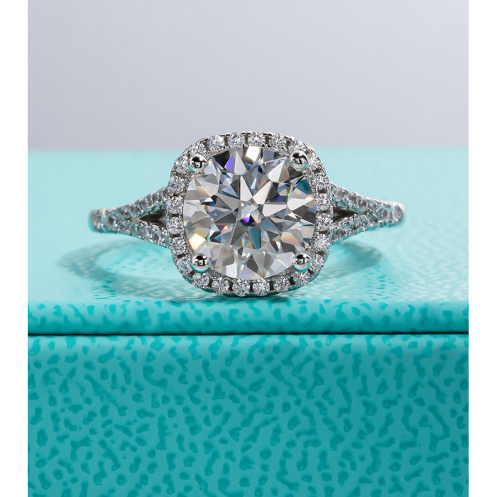 EMPARO Bague Moissanite femme