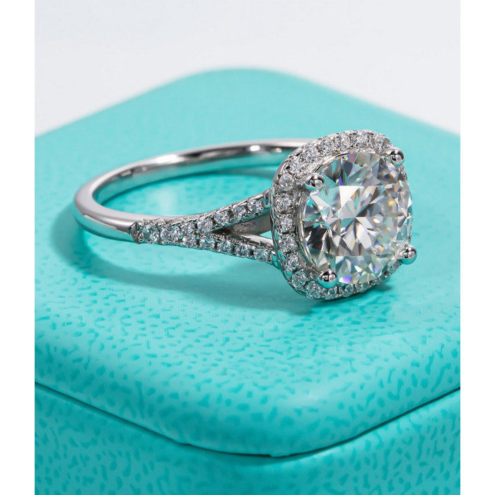 EMPARO Bague Moissanite femme