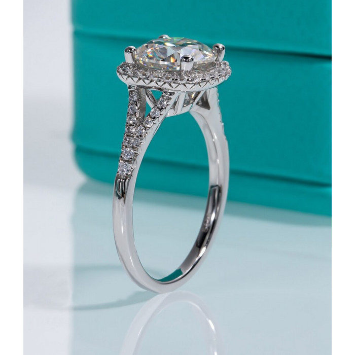 EMPARO Bague Moissanite femme