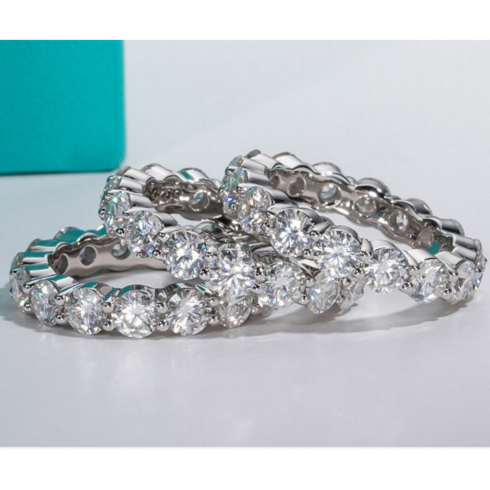 Alliance Moissanite en Argent