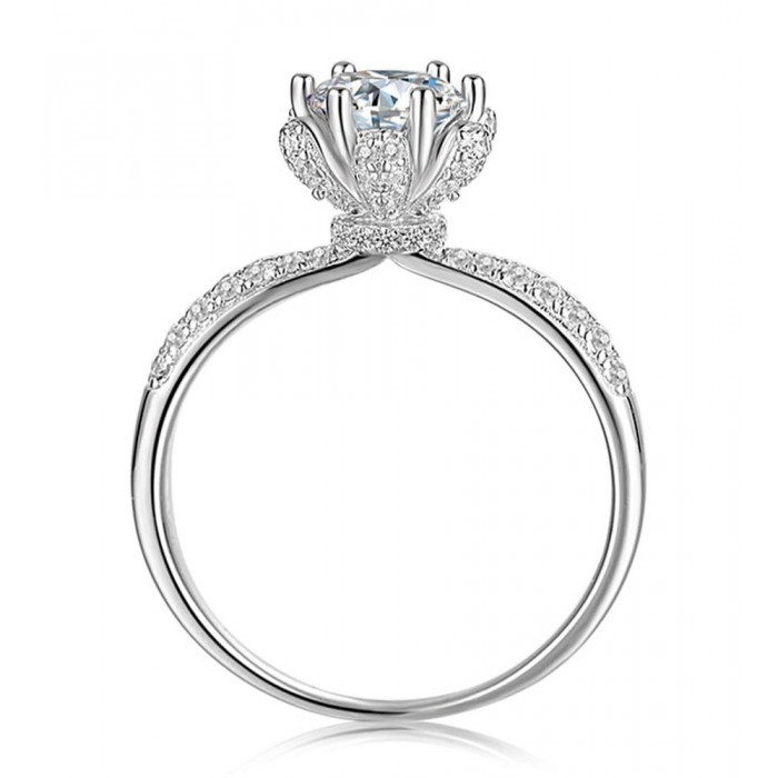 ATHENA Bague Moissanite femme