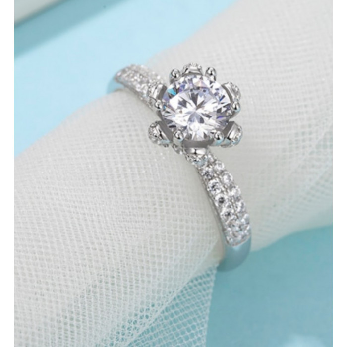 ATHENA Bague Moissanite femme