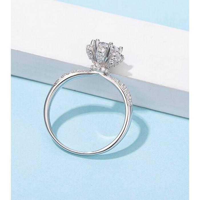 ATHENA Bague Moissanite femme