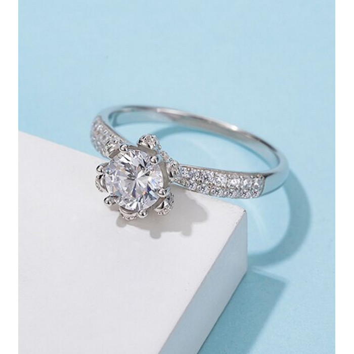 ATHENA Bague Moissanite femme