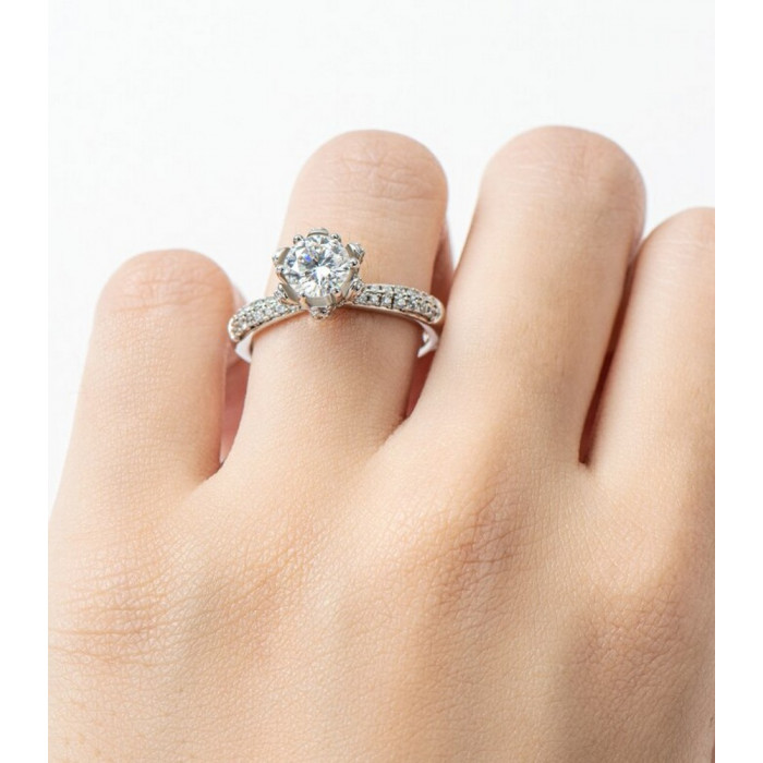 ATHENA Bague Moissanite femme