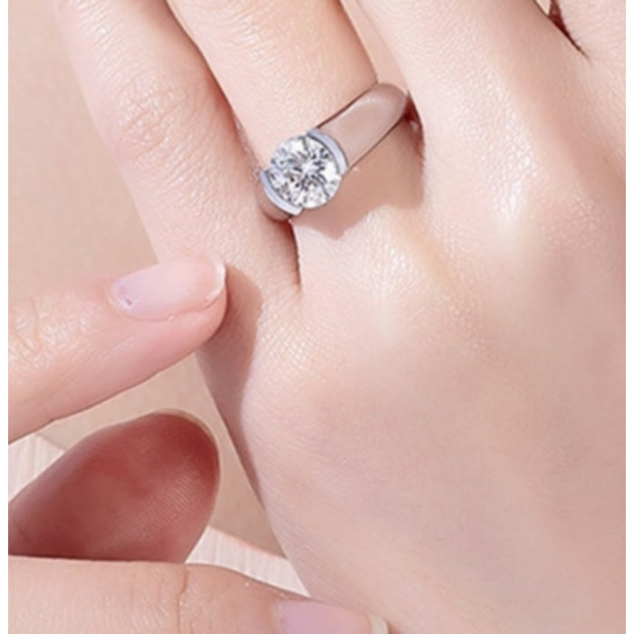 MARION Bague Moissanite femme
