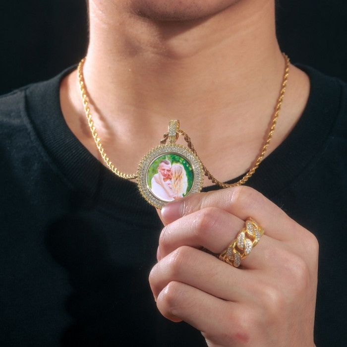 Pendentif rond personnalisable