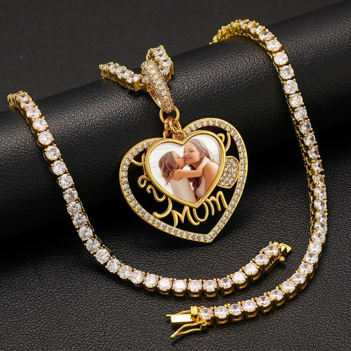 Pendentif love you mom personnalisable