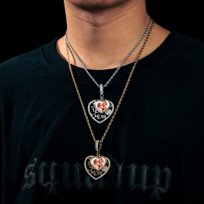 Pendentif love you mom personnalisable